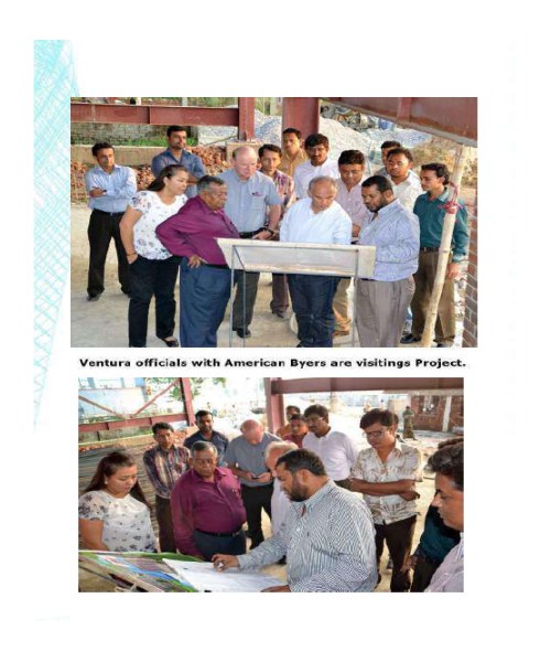 Ventura officials with American Byers are visitings project.