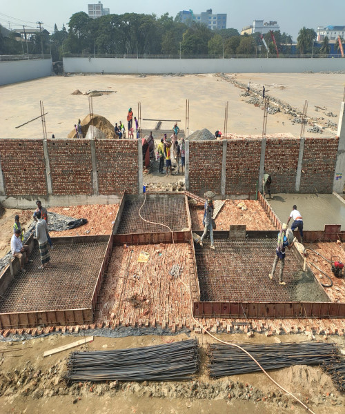 ICD Admin Road shuttering and centering (Rcc slab casting)