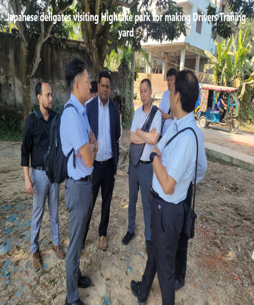 Japanese deligates visiting Hightake park for making Drivers Traning yard